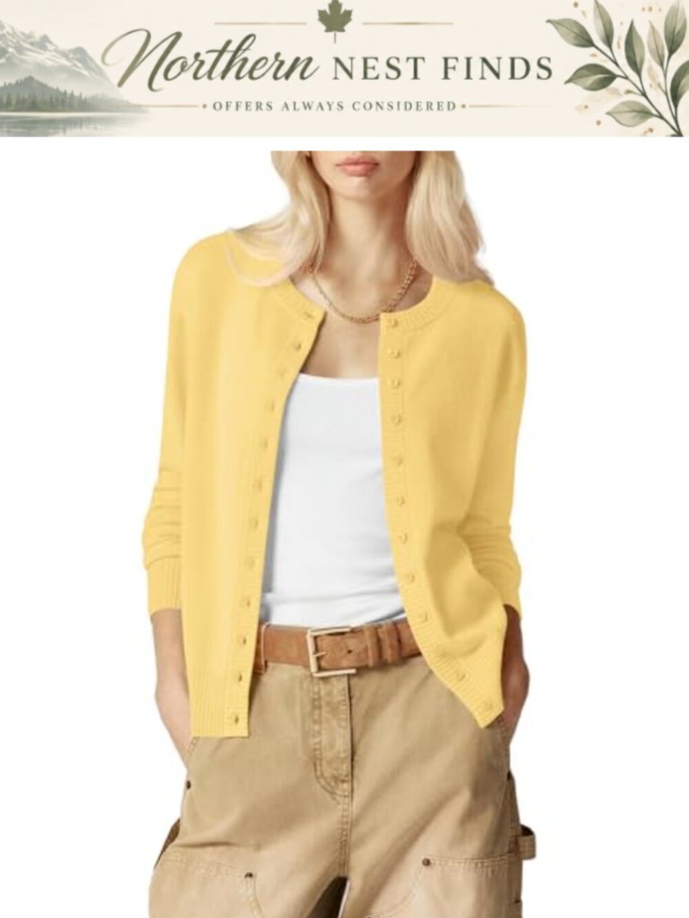 Womens Lightweight Button Down Open Front Cardigan Sweater